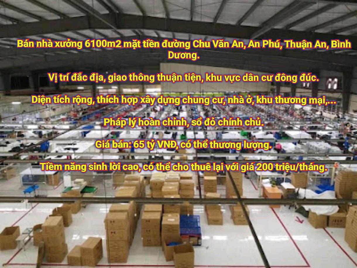 Bán 6100m2 Nhà Xưởng Vàng Tại Thuận An, Bình Dương - Lợi Nhuận Hấp Dẫn!