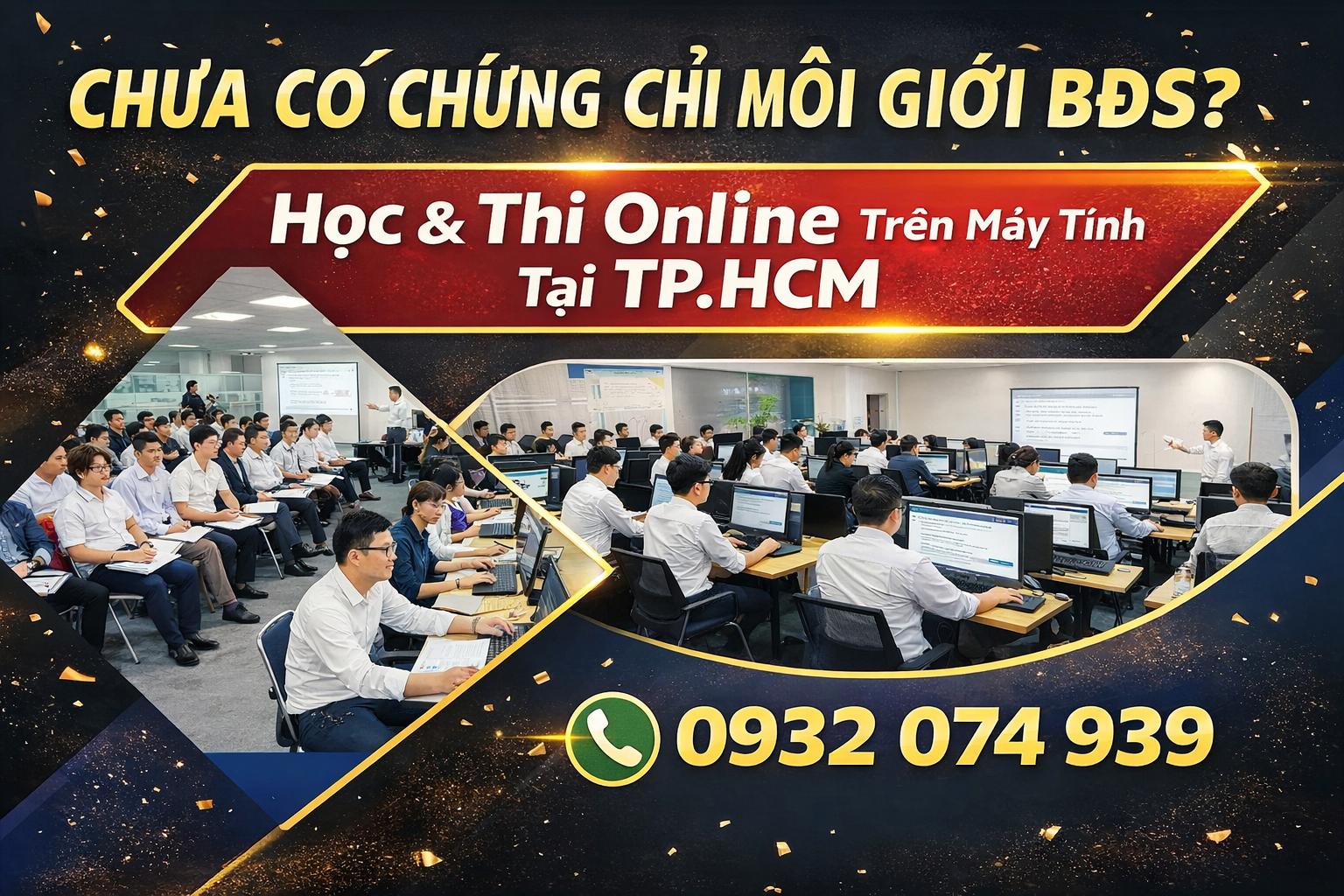TP.HCM: Khai giảng chương trình đào tạo & thi cấp chứng chỉ hành nghề môi giới bất động sản – Thi online trên máy tính